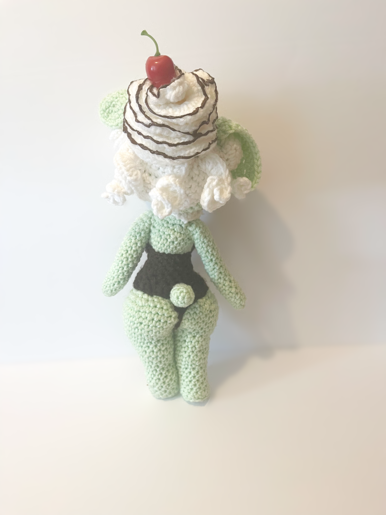 Crochet Mint chocolate Bunny Plushie in Playboy Bunny Suit [Look Book]