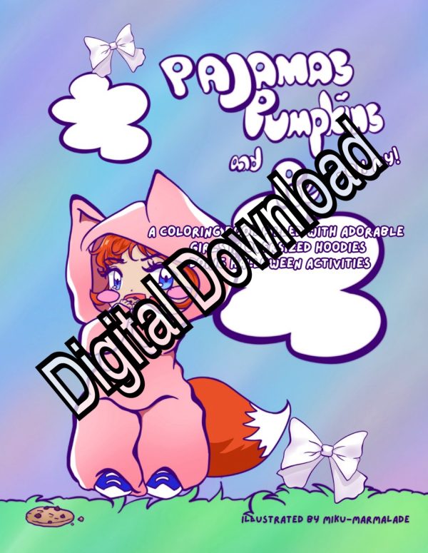 Pajamas, pumpkins, and pie — oh my! Digital Coloring book